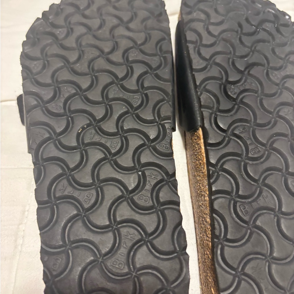 Birkenstock Madrid Black Leather Sandals Women’s Slip On Size 39 8 worn once - Picture 6 of 6